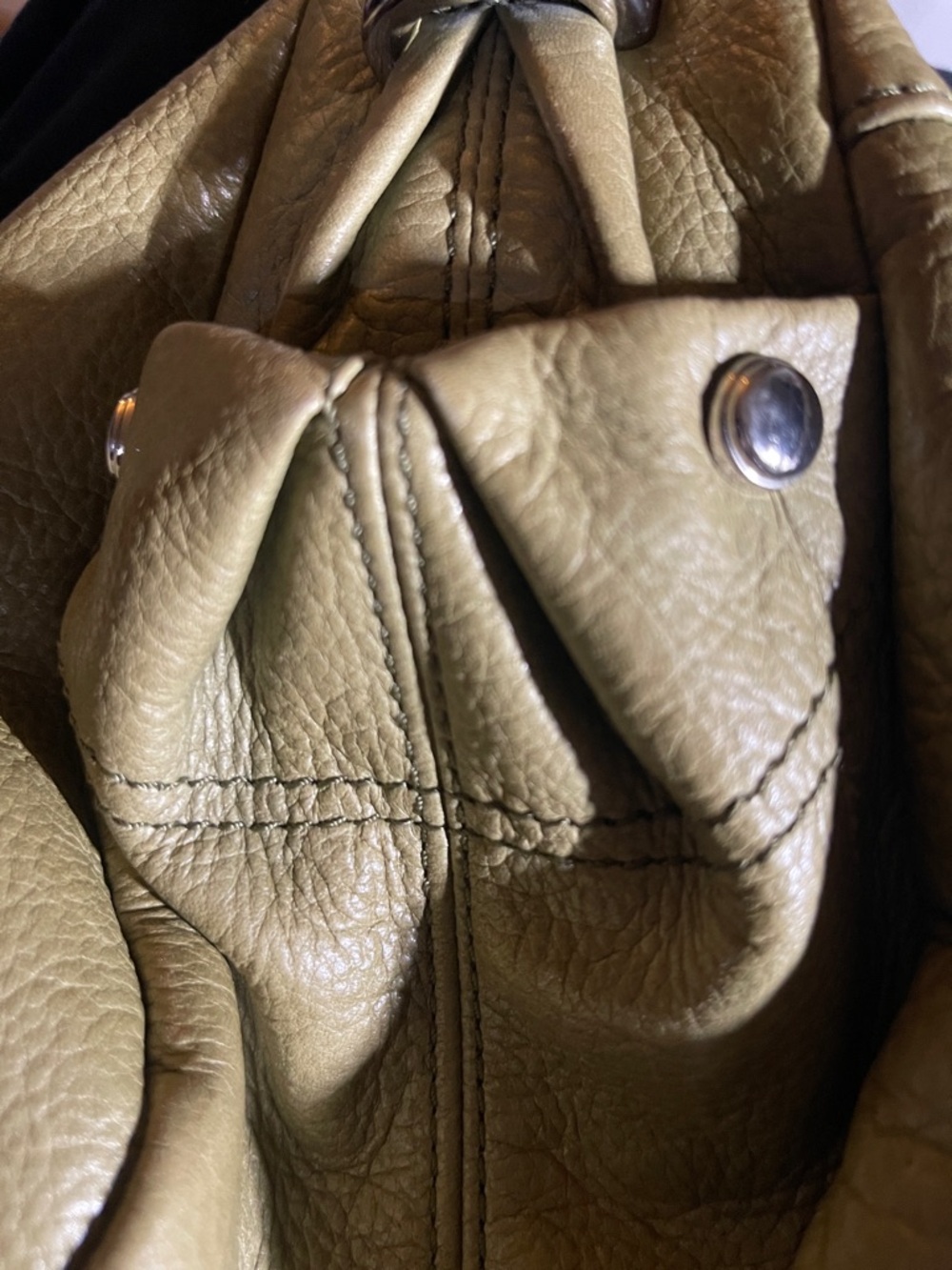 b. makowsky Olive Green Braided-Handle Shoulder Bag - Picture 12 of 16